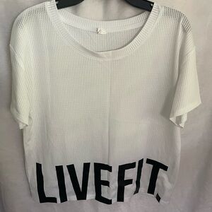 Live Fit. Mesh white Women's Top